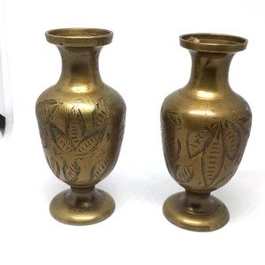 Vintage Sarna Brass India Candleholders